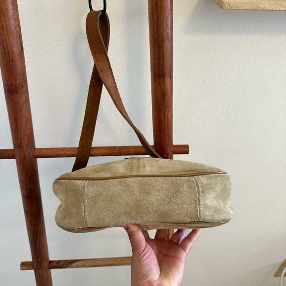 Vintage suede shoulder bag - Picture 5 of 7